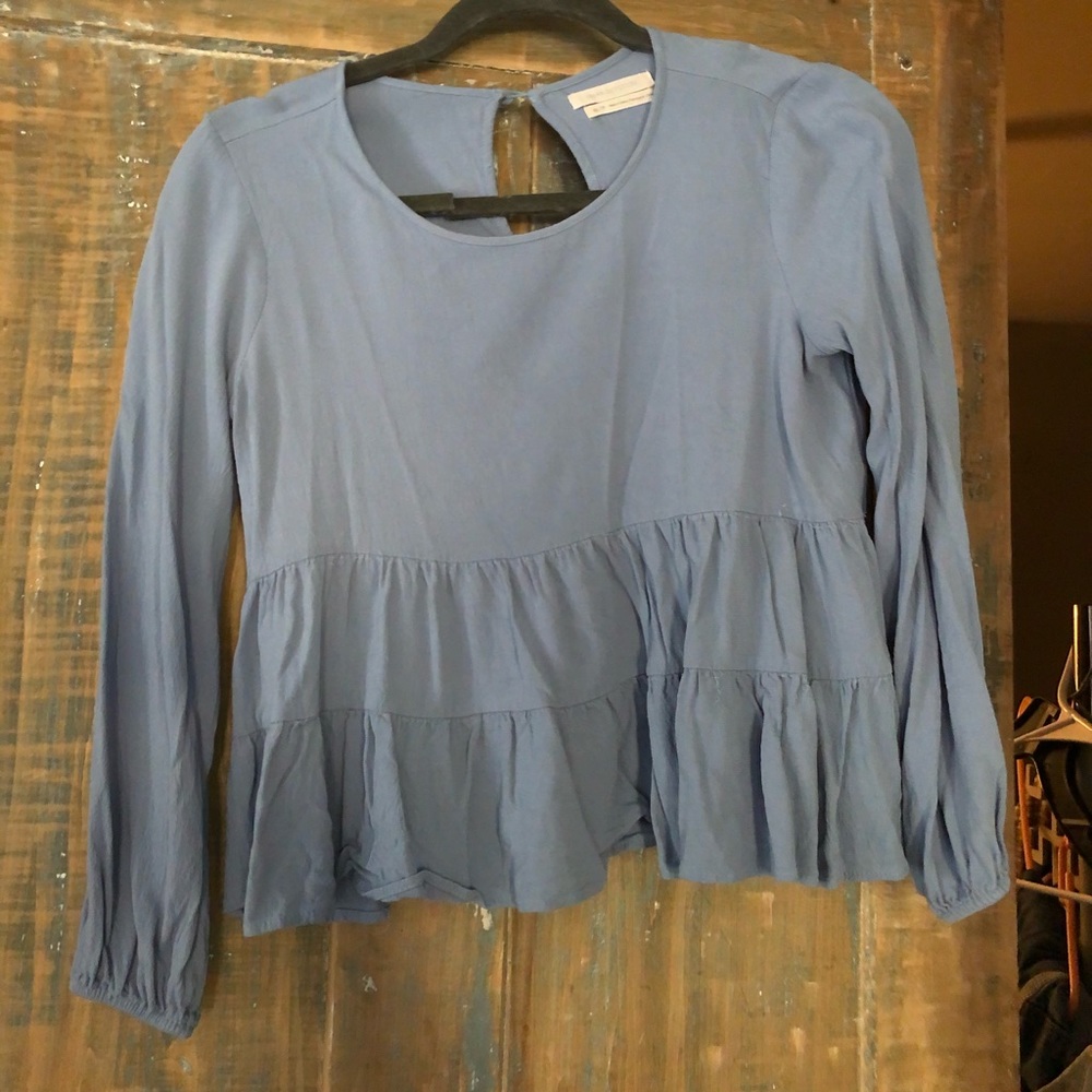 Urban Outfitters Long Sleeve Tiered Ruffle Top